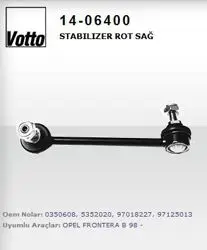 14.06400 / Stabilizer Rot Sağ (Opel: Frontera B / Suzuki:Baleno 96 > 02)