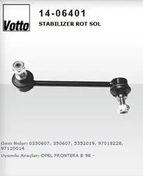 14.06401 / Stabilizer Rot Sol (Opel: Frontera B / Suzuki:Baleno 96 > 02)
