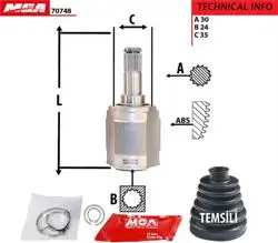 Aks Kafa Ic-(Mazda: 323-Lantis 95 > 98 1.8 Otomatik) (30×24×35)