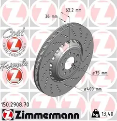 BMW F10-F12 M5-M6 Ön Disk Sağ 34112284102