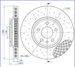 Ön Fren Diski-320X305×112 (Audi A4 08-16 A5 08-11 Q5 09-12) Performans /