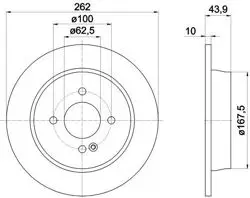 Fren Disk Arka Düz 262-4 (Hyundai: Accent-Blue 11 > / i20 14 > / i30 11 > / Kia: Rio 11 >)