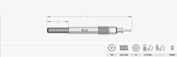 Kızdırma Bujisi 12V (Caterpıllar Cat 9N-0194)