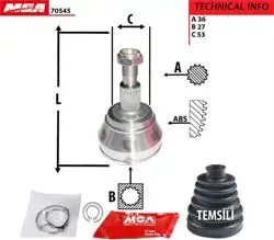Aks Kafası Dıs-(VW: Golf IV / Bora / Seat: Leon / Toledo / Audi: A3 1.8T / 1.9 TDI Asz / Arl / Ajm)