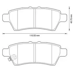 Balata Fren Arka-(Nissan: Patfınder 05 > 11 / Navara 05 > 11)