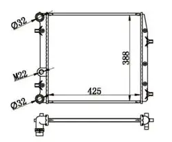 Su Radyatörü Brazing M / T Klimasız (VW Polo 02-10 Seat Ibiza 02-10 Skoda Fabia 00-10) Bby-Bky-Aua