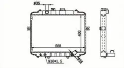 Radyatör Brazing (Kulaklı) Hyundai: H100 Minibüs 97-06 / H100 Kamyonet 97-03 / Mitsubishi L300 86-04 (400×568)