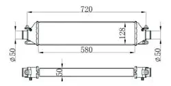 Turbo Radyatörü Intercooler Brazing (Fiat: Linea 1.4 JTD 1.6D Turbo 07 -)