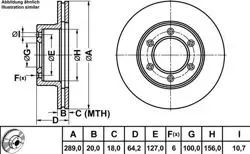 Fren Disk Ön Hava Kanallı 289-6 (Toyota: Hilux 98 > 05 Ln145)
