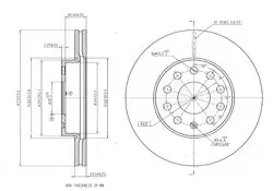 Ön Fren Diski-276×24 5×112 (VW Golf 13-Audi A3 13-Seat Leon 13-Skoda Octavia 13 -)