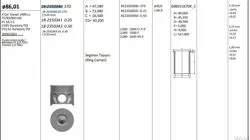 Piston 86.01 mm (Std) Ford Transit V184 Mondeo 2.0 TDCI D5ba (90 Ps) (Rıken Segmanlı) (0.20 Kısa)