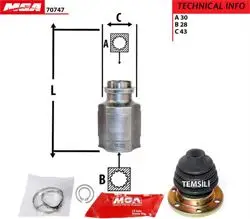 Aks Kafa Ic-(Mazda: 323-Lantis 95 > 98 1.8 Manuel) (30×28×43)