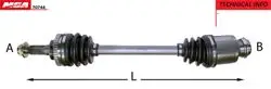 Aks Komple Sağ-(ABS Li)-(Mazda: 323-Lantis 95 > 98 1.8 Manuel-Otomatik) (26×28×625mm)