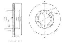 Fren Diski Arka (280mm) A.Çeker (Ford: Transit V347 2.4 TDCI 06 -)