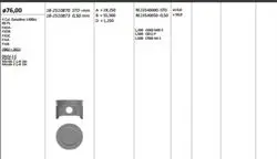 Piston 76.00 mm (Std) Ford Fiesta 1.4 16V 98-Puma Zetec S (80 Ps) (Rıken Segmanlı)