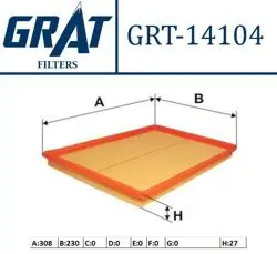 Hava Filtresi (Opel: Astra F 1.4I 1.6I 1.7 TD / S 1.8I 2.0I / Astra Classic 98-02 1.4-1.6-2.0-1.7D)