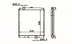 Su Radyatörü 32mm Brazing Mitsubishi Canter 635-659 98 -