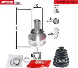 Aks Kafası Kit Dış Sağ (Ford: Focus 1.6 Benzinli 04 -)