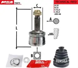 Aks Kafa Dıs-(ABS Li)-(Hyundai: Accent Blue 2011 > > 1.4-1.6 Benzinli Manuel)