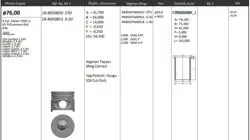 Motor Gömlek Clio Kangoo Megane II 1,5 DCI K9k Bp (76mm + 0.50 mm) Piston Marka