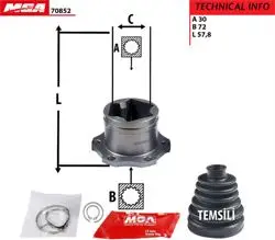 Aks Kafası İç-(VW: Golf IV / Bora / Polo / Seat: Toledo / Cordoba / Ibiza / Skoda: Octavia / Fabia / 1.6 Otomatik / 1.4 TDI Amf-Bnv)