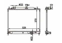Su Radyatörü (Brazing-Manuel)-(Hyundai: Accent-Era 07 > 11 1.5 CRDI Dizel) (370×538×26)
