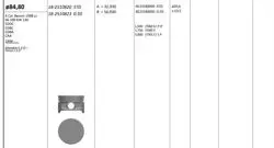 Piston 84.80 mm (0.50) Ford Mondeo II Focus I 2.0İ Edd Edb Ca A (Rıken Sekmanlı)