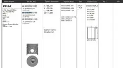 Piston 94.32 mm 0.65 Ford Transit 2.5 TD (Otosan Mınubus Van) (68-80 Ps) (Rıken Segmanlı) (0.20 Kısa)