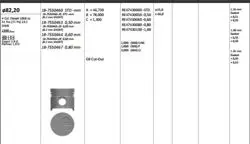 Piston 82.20 mm (0.50) Peugeot Parner Expert Fiat Scudo Citroen Berlingo Jumpy 1.9D Dw8 Dw8b (Rıken Segmanlı)