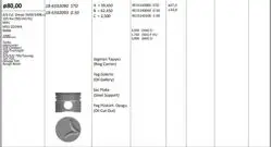 Piston 80.00 mm (0.50) BMW E36 318Td 325Td E34 E39 525Td E38 725Td 2.5 TD 91-Land Rover Range Rover 2.5 D 4×4 Opel Omega B 2.5 TD 94-M41d17 M51d25 X25dt X25td