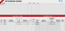 Takım Subap (16V) Mitsubishi L200 Pıckup 25 Dizel 4D56