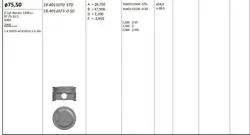 Piston 76.00 mm (0.50) Hyundai Accent Era 1.4 16V 05-G4ee (Rıken Segmanlı)