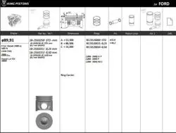 Piston 89.90 mm (0.50) Ford Transit V348 2.4 TDI (100 Ps) 06-(Rıken Segmanlı) (0.20 Kısa)
