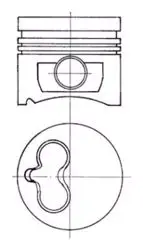 Piston + Segman 0.50 (- 0.20mm) Ym 80 mm (Renault: R19-Megane-Kangoo 1.9D)