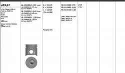 Piston 93.67 mm 0.65 Ford Transit 2.5 TD (Otosan Mınubus Van) (68-80 Ps) (Rıken Segmanlı)