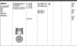 Piston 89.91 mm (0.50) Ford Transit V184 2.4Tdcı Dt24p (90 Ps) (Rıken Segmanlı)