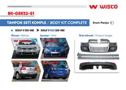 Tampon Seti Komple (On-Arka-Yan) Krom Panjurlu VW Golf 5 R32 04-08