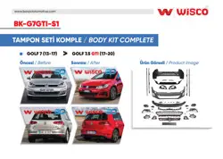 Tampon Seti Komple (On-Arka-Yan) VW Golf 7.5 Gtı (13-17 Golf 7 İçin Uyumludur)