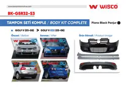 Tampon Seti Komple (On-Arka-Yan) Par. Siyah Panjur VW Golf 5 R32 04-08