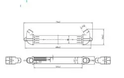 Turbo Radyatörü Brazing (Fiat: Doblo 1.9 JTD) 500×67×85