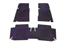 M131 Dks Dekoratıf Paspas (3 Parca Ön Sağ-Sol + Arka) Mavi