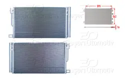 Klima Radyatörü 595X342x16 Opel Adam Corsa D Peugeot Bipper Citroen Nemo Fiat Fiorino 1.0 1.2 1.4 1.4 HDI 05 >