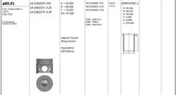 Piston 75.00 mm (0.50) Peugeot P206 P307 Partner II P308 P3008 P5008 Citroen Berlingo II C4 C5 II 1.6 HDI Dv6td Dv6ted 04-(Rıken Segmanlı)