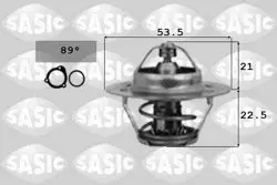 Termostat Komple 89°C 106 Ym 106 205 306 Ym 306 / Ax C15 Saxo Xantia Xsara Zx