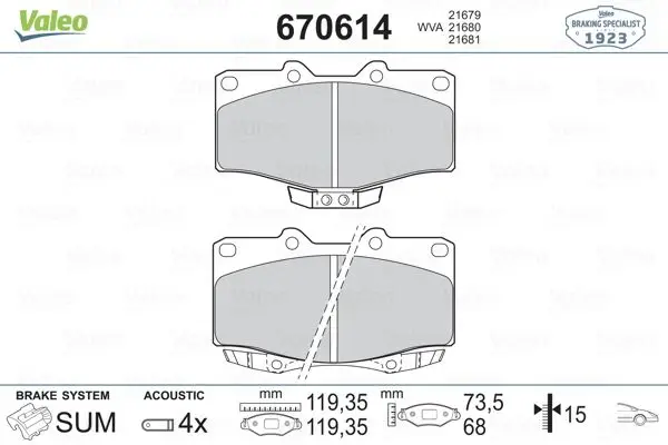 Fren Balatası Ön (Toyota Hıllux 1.8-2.2 / 2.4 / 2.5 88-05 / Land Cruiser 2.4-3.0-3.5-4.2 84-01)