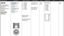 Piston 89.00 mm (Std) Renault Master Opel Movano Vivaro 2.5 DCI G9u (Euro 3) (Rıken Segmanlı) (0.40 Kısa)