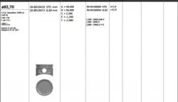 Piston 82.70 mm (Std) Renault Clio II Vivaro Megane II 2.0 16V F4r (Rıken Segmanlı)