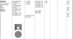 Piston 82.20 mm (0.80) Peugeot Parner Expert Fiat Scudo Citroen Berlingo Jumpy 1.9D Dw8 Dw8b (Rıken Segmanlı)