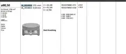 Piston 80.50 mm (0.50) Opel Vectra C Astra H Zafira B 1.8I 16V Z18xer (Rıken Segmanlı)