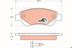 Fren Balatası Ön (123mm) Peugeot P108 Citroen C1 C1 II Toyota Aygo 05 -